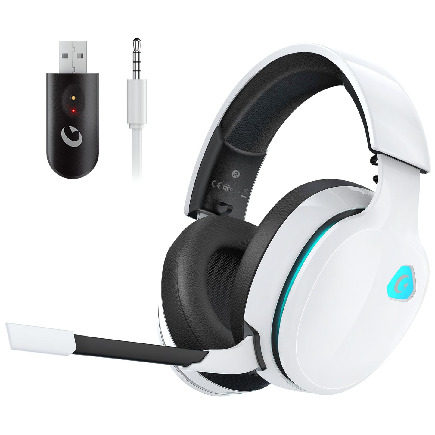 Artsic Wireless Gaming Headset for PC, PS4, PS5, Mac, Nintendo Switch, Bluetooth 5.0 Gaming Headphones with Detachable Noise Canceling Microphone, Stereo Sound, 3.5mm Wired Mode for Xbox Series