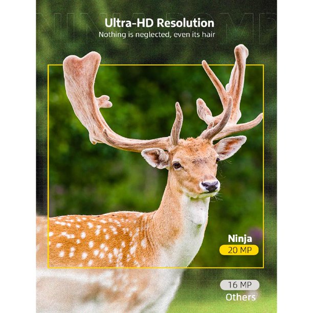 VanTop Trail Camera 20MP 1080P Hunting Game Camera with Night Vision Motion Activated, Waterproof Scouting Camera with 3 Infrared Sensors, 120° Detecting Range for Wildlife Monitoring