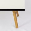Coffee Table,Computer Table, Solid Wood Legs Support, Big Storage Space,for Dining Room, Kitchen, Small Spaces,Wooden Legs, White