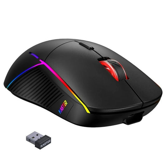 Wireless Gaming Mouse,Colorful 9 Backlight,16000 DPI,75H Battery Standby,3 Mode USB-C/2.4G/Dual Bluetooth 5.0 Portable Rechargeable Gaming Mice for PC/PS5/Mac Computer and Laptop/Tablet-Black