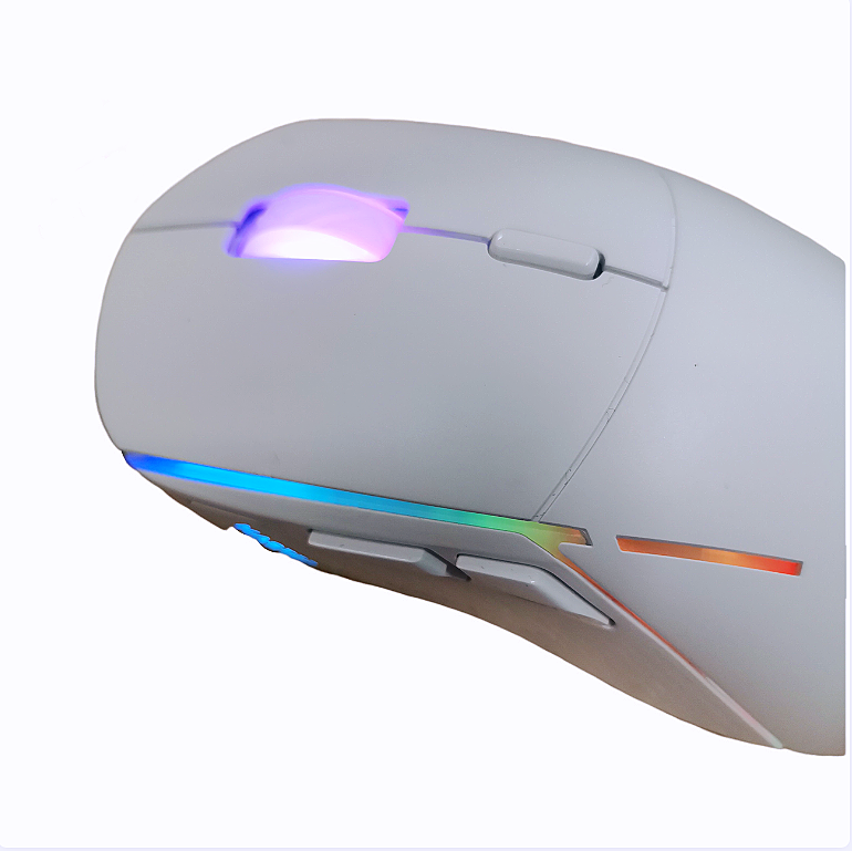 FFN Wireless Gaming Mouse, 24000 DPI, 5 Programmable Buttons, 70HBattery Life,RGB, USB-C/2.4G/Bluetooth 5.2, Rechargeable Gaming Mice for PC/PS5/Mac/Computer/Tablet - White