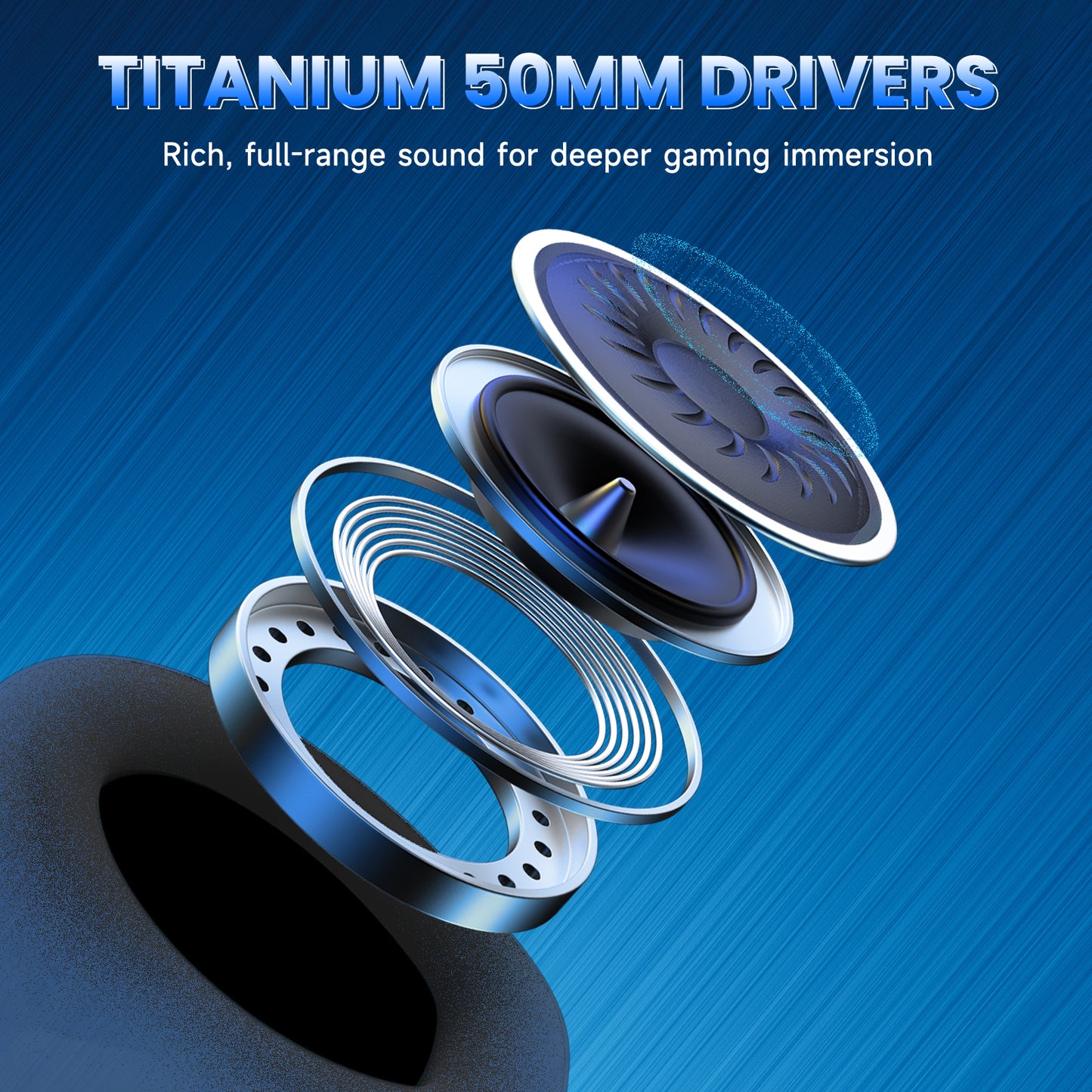 EComoment Gaming Headsets for PS5 PS4 Nintendo Switch PC Xbox, 40+ Hours Battery Life 2.4 GHz/Bluetooth Gaming Headphones with Noise Cancelling Microphone