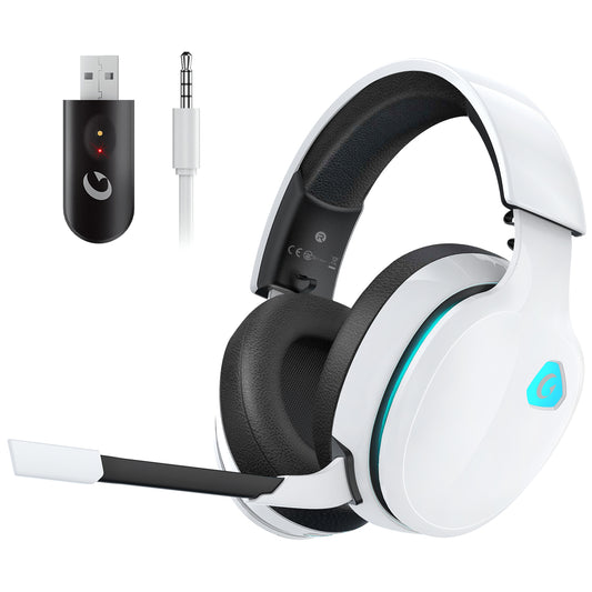 Artsic  Wireless Gaming Headset for PC, PS4, PS5, Mac, Nintendo Switch, Bluetooth 5.0 Gaming Headphones with Detachable Noise Canceling Microphone, Stereo Sound, 3.5mm Wired Mode for Xbox Series