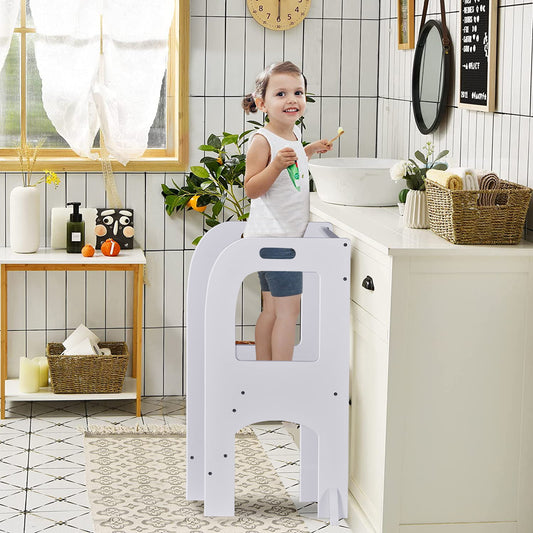 Gift for Toddlers! Kitchen Step Stool for Toddlers, Kids Montessori Learning Stool, Children Standing Helper,Baby Standing Tower for Counter