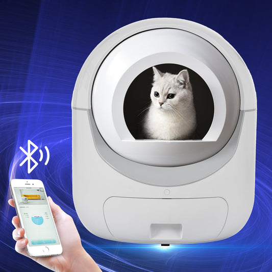 "SYN Smart Automatic Cat Litter Box, Self -Cleaning Cat Litter Box for Multiple Cats, Double Odor Removal, WiFi App Control"