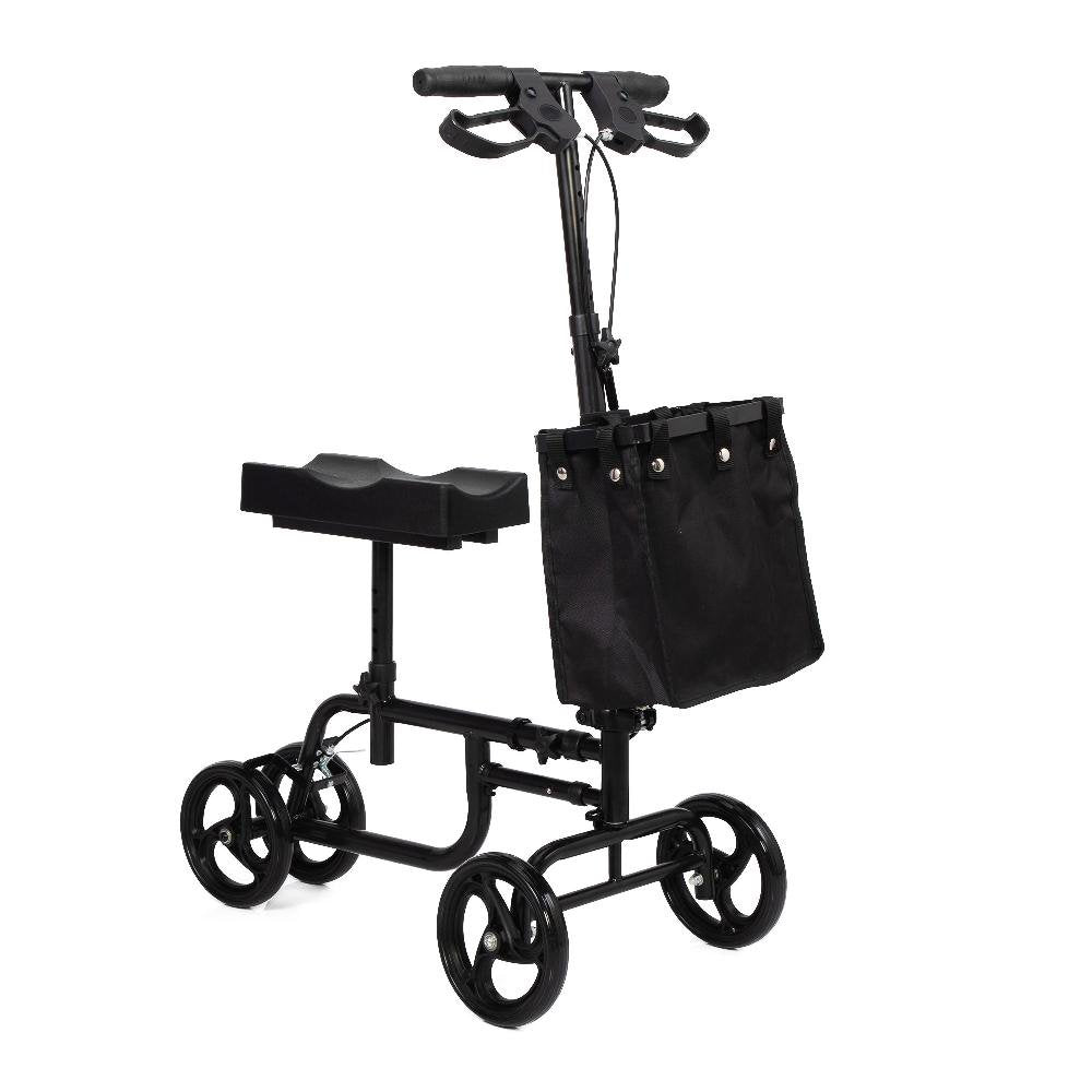 Folding Steerable Knee Walker for Ankle & Foot Injuries, Portable, Lightweight Leg Injury Scooter for Adults, Wheeled Mobility Caddy for Orthopedic Injuries