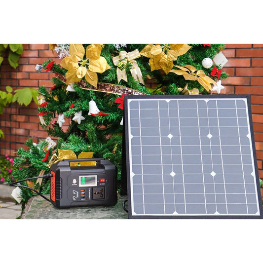 200W Portable Power Station, FlashFish 40800mAh Solar Generator with 50W 18V Portable Solar Panel, Flashfish Foldable Solar Charger with 5V USB 18V DC Output, for Camping Home