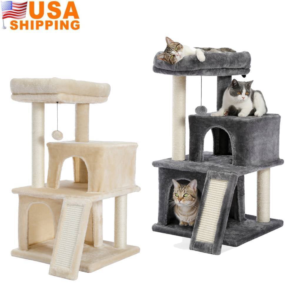 "34"" Cat Tree for Indoor Cat Tree Tower Activity Center Playing House Condo Rest Scratching Post Toy Cat Furniture Activity Center Play House"