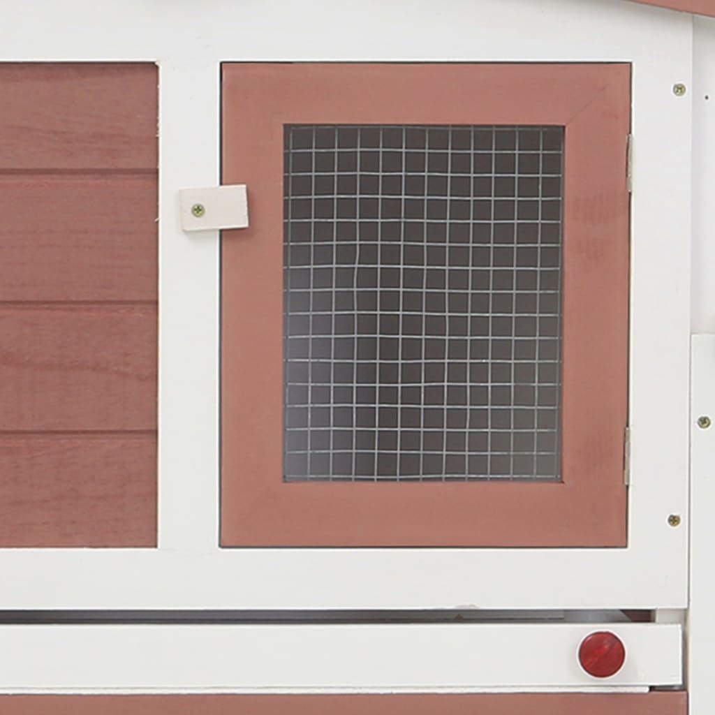80.3''L Extra Large Chicken Coop, Rabbit Hutch Wooden Hen House Outdoor Bunny House Multicolor