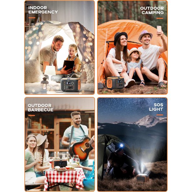 SNUGMAX Portable Power Station , 80000mAh, 350W Solar Generator with 110V AC Outlet/2 DC Ports, Wireless Charging, Portable Power Supply for CPAP, Home Emergency, Camping